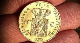 King Willem 3 gold guilder 1875